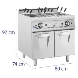 Royal Catering Pro 730 kaasupastakeitin 80 x 73 cm 16 kW