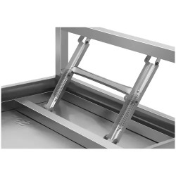 Royal Catering ECO taittuva ruostumattoman teräksen työpöytä 60 x 120 cm RCAT-120/60KE
