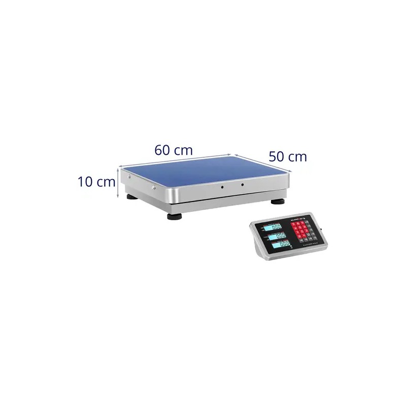 Alustavaaka 300 kg, 50 x 60 cm, langaton LCD-näyttö