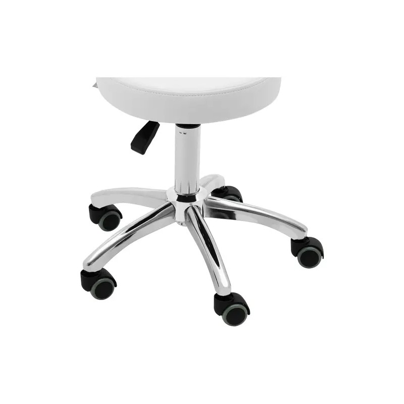 Physa Ascona White -työjakkara selkänojalla, korkeussäädettävä 46-60 cm, valkoinen