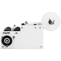 Puoliautomaattinen etikettikone pulloille ja pyöreille astioille, 20-40 kpl/min