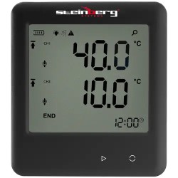 Lämpötilan datalogger SBS-DL-125E, 2 ulkoista anturia, -40...+125 °C, LCD-näyttö
