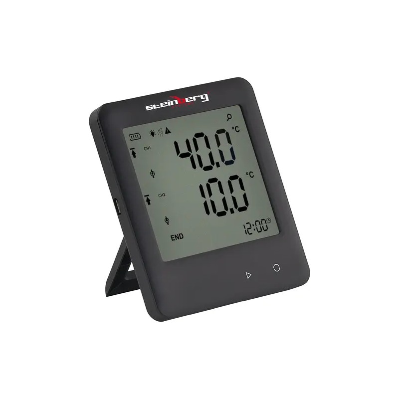 Lämpötilan datalogger SBS-DL-125E, 2 ulkoista anturia, -40...+125 °C, LCD-näyttö