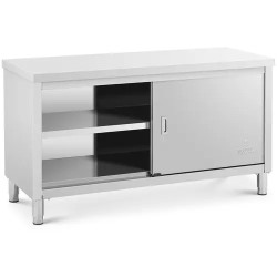 Royal Catering ECO ruostumattomasta teräksestä valmistettu työpöytäkaappi 150 x 60 cm 500 kg