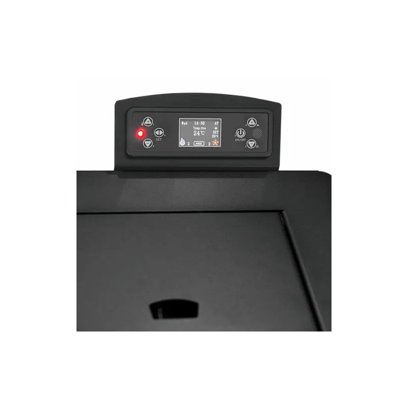 Pelletiuuni 9 kW, lämmitysteho 50–225 m³, 5 tehotasoa ja ajastin