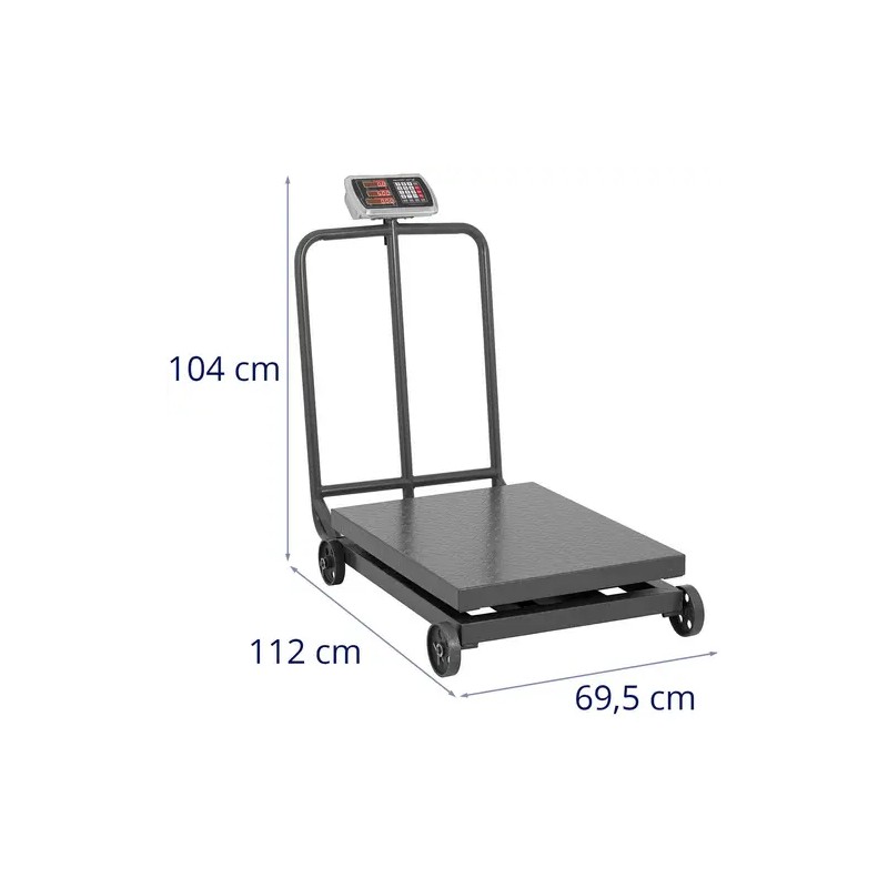 Steinberg Systems SBS-PF-1000/200 alustavaaka 1000 kg 60 x 80 cm pyörillä LED