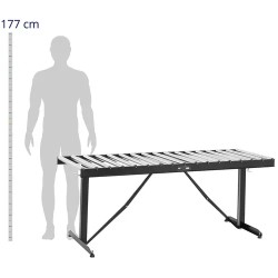 MSW Rullapöytä 200 kg 178 x 67 cm 17 rullaa korkeussäädettävä
