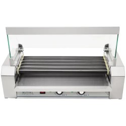 Royal Catering RCHG-5T Hot Dog -grilli, 5 Teflon-rullaa, 1000 W 9 kg
