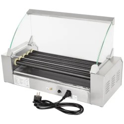Royal Catering RCHG-5T Hot Dog -grilli, 5 Teflon-rullaa, 1000 W 9 kg