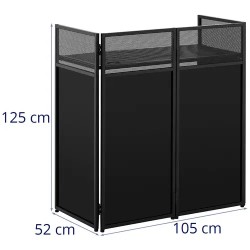 Singercon CON.DJB02 DJ-pöytä 100 x 49,5 cm, kantavuus 100 kg, kokoontaitettava
