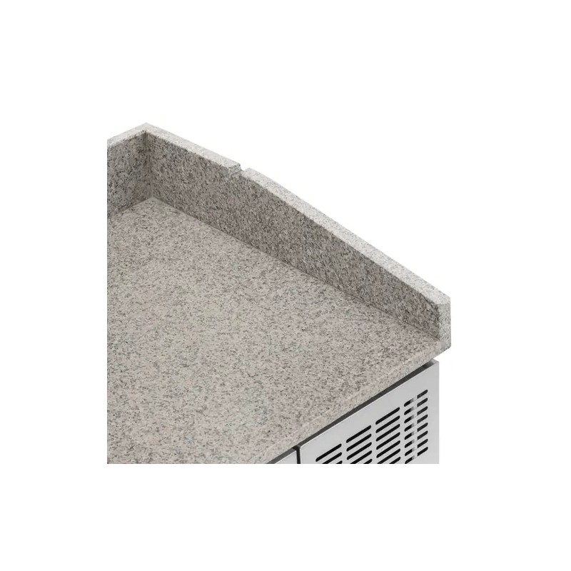 Royal Catering kylmälaite pyörillä 560 l 3 lokeroa 202 x 80 cm ruostumaton teräs
