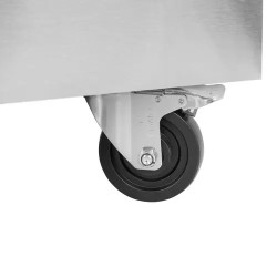 Royal Catering kylmälaite pyörillä 560 l 3 lokeroa 202 x 80 cm ruostumaton teräs