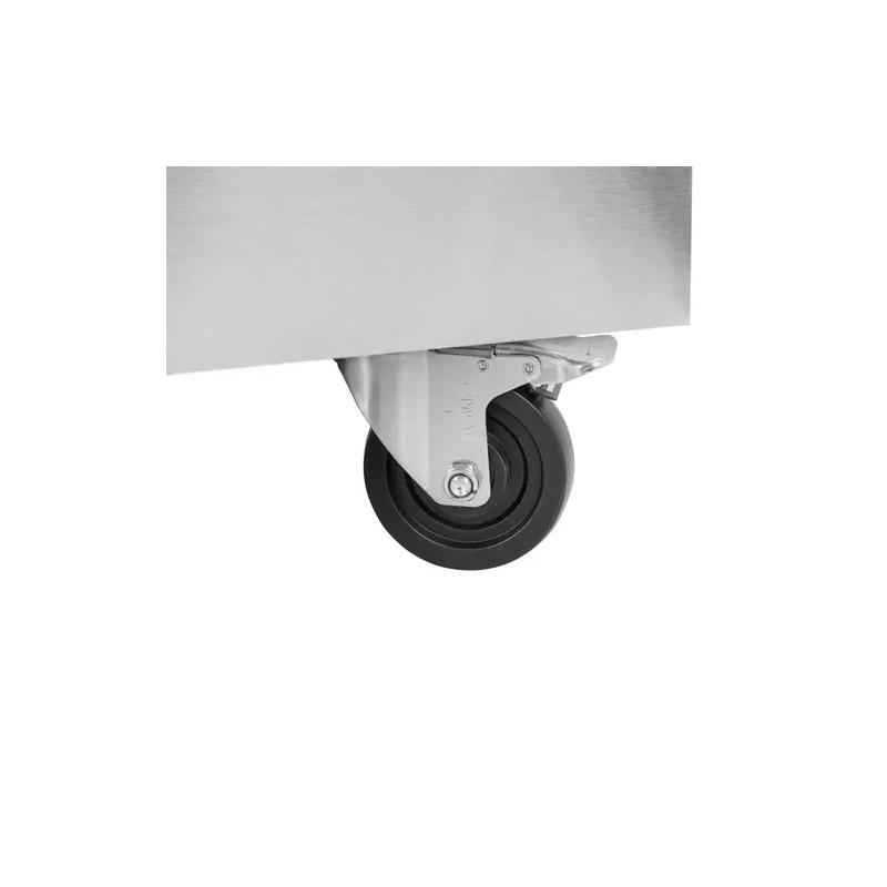 Royal Catering kylmälaite pyörillä 560 l 3 lokeroa 202 x 80 cm ruostumaton teräs