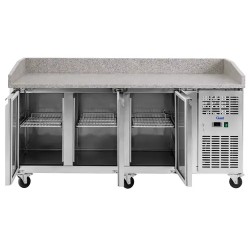 Royal Catering kylmälaite pyörillä 560 l 3 lokeroa 202 x 80 cm ruostumaton teräs