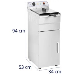 Royal Catering RCKF-16ESH sähköfriteerausallas 16 l 6000 W 400 V alakaapilla