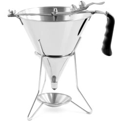 Royal Catering RC OF04 täyttösuppilo 1 8 l ruostumaton teräs 3 kärkeä ja telineellä