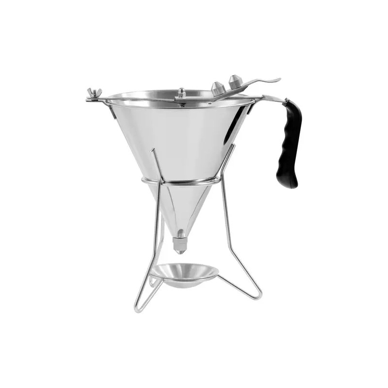 Royal Catering RC-OF04 täyttösuppilo 1,8 l ruostumaton teräs 3 kärkeä ja telineellä