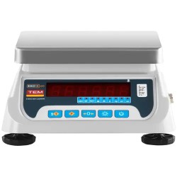 Pöytävaaka TEKO+LED03T-PLS-B1, 3 kg, LED-näyttö, kaupallinen käyttö