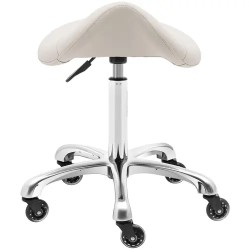 Ergonominen satulajakkara 57–75 cm 150 kg beige