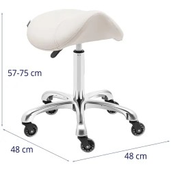 Ergonominen satulajakkara 57–75 cm 150 kg beige