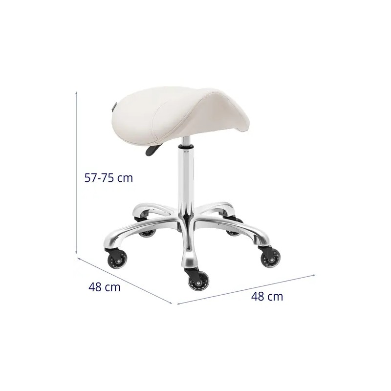 Ergonominen satulajakkara 57–75 cm 150 kg beige