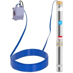 Syväkaivopumppu 95 mm 6000 l h 1100 W 20 m kaapeli 102 m nostokorkeus ruostumaton teräs