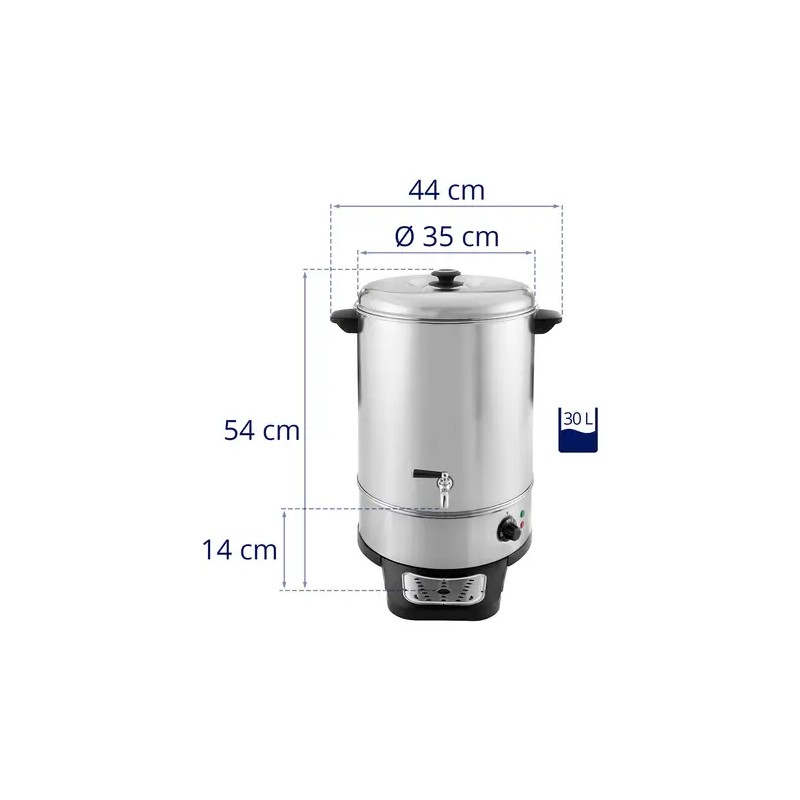 Royal Catering RCWK 30A vedenkeitin 30 l 2500 W tippulautasella