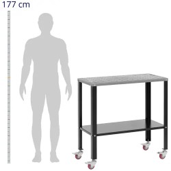 Hitsaustyöpöytä pyörillä, 544 kg, 91,3 x 46 cm