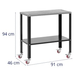 Hitsaustyöpöytä pyörillä, 544 kg, 91,3 x 46 cm