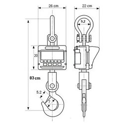 Steinberg Systems SBS-KW-10TC nostovaaka 10 000 kg / 2 kg LCD-näytöllä