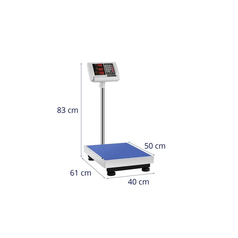 Tasovaaka SBS-PF-150/10A 150 kg / 0,01 kg 50 x 40 cm LED