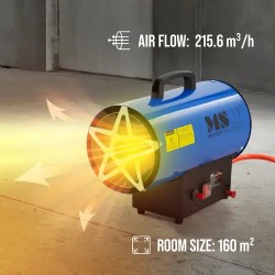 MSW Kaasulämmitin 15000 W 160 m² manuaalinen sytytys