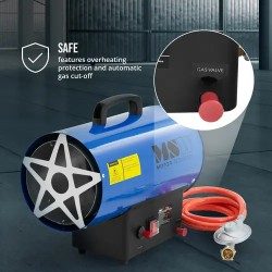MSW Kaasulämmitin 15000 W 160 m² manuaalinen sytytys