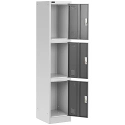 Fromm & Starck STAR_MCAB_05 Metallikaappi 3 lokeroa harmaa
