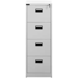 Hängeregisterkaappi 132 cm, 4 laatikkoa, lukittava, harmaa
