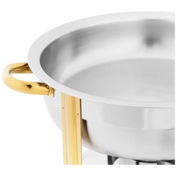 Royal Catering Chafing Dish lämpöastia 4,5 l pyöreä ruostumaton teräs