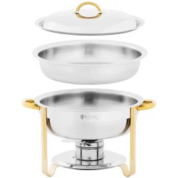 Royal Catering Chafing Dish lämpöastia 4,5 l pyöreä ruostumaton teräs