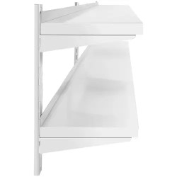 Royal Catering RCWR-2000.4 seinähylly ruostumaton teräs 200 x 40 cm, 2 hyllyä