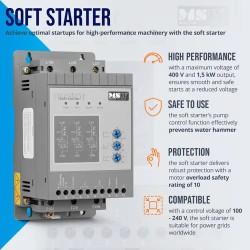 Softstarter 400 V / 100-240 V 1,5 kW 3 A