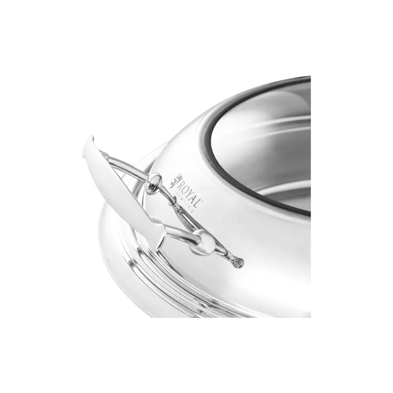 Royal Catering Chafing Dish lämpöastia 5,5 l pyöreä näkymäikkunalla