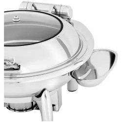 Royal Catering Chafing Dish lämpöastia 5,5 l pyöreä näkymäikkunalla