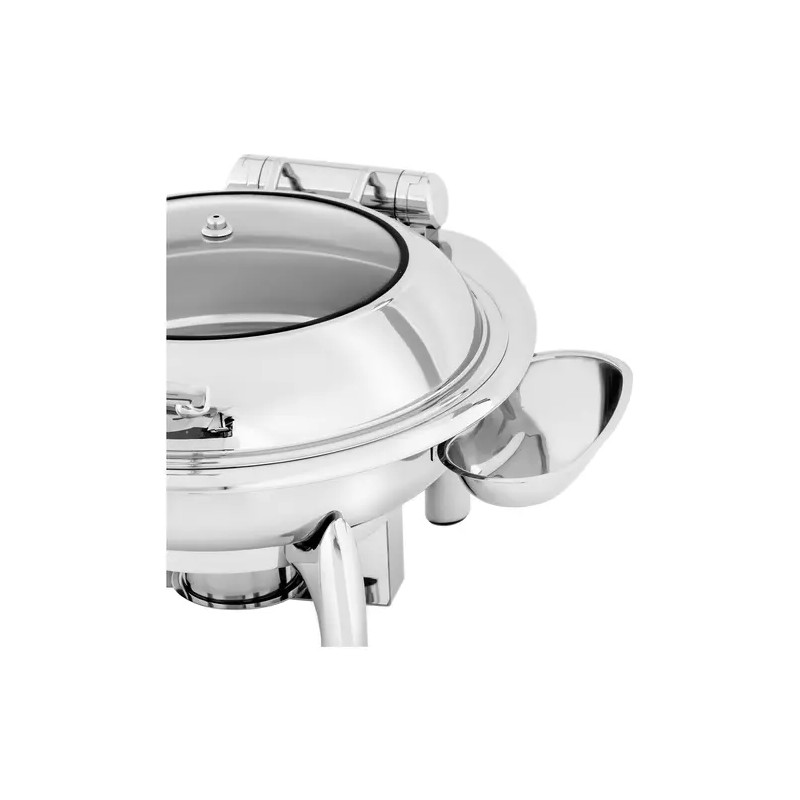 Royal Catering Chafing Dish lämpöastia 5,5 l pyöreä näkymäikkunalla