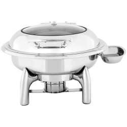 Royal Catering Chafing Dish lämpöastia 5,5 l pyöreä näkymäikkunalla