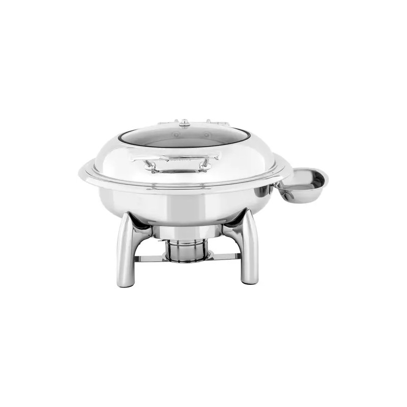 Royal Catering Chafing Dish lämpöastia 5,5 l pyöreä näkymäikkunalla