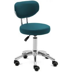 Physa Ascona Turquoise säädettävä työjakkara selkänojalla turkoosi