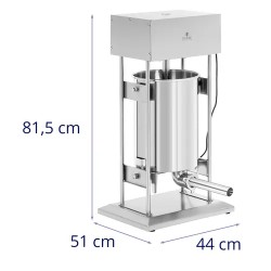 Royal Catering sähköinen makkaran täyttökone 20 l, 300 W, 4 täyttöputkea