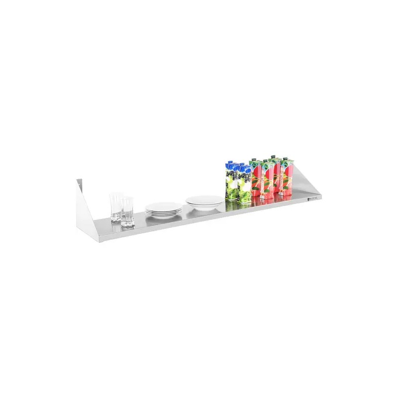 Royal Catering RCTR-150 seinähylly, ruostumaton teräs, 150 x 30 cm