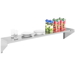 Royal Catering RCTR-150 seinähylly, ruostumaton teräs, 150 x 30 cm