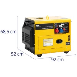Diesel-hätävirranlähde 6370/7500 W 16 l 230/400 V AVR Euro 5