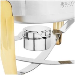 Royal Catering Chafing Dish 6 l pyöreä ruostumaton teräs rullakannella